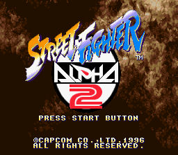 Street Fighter Alpha 2 (Europe) Title Screen